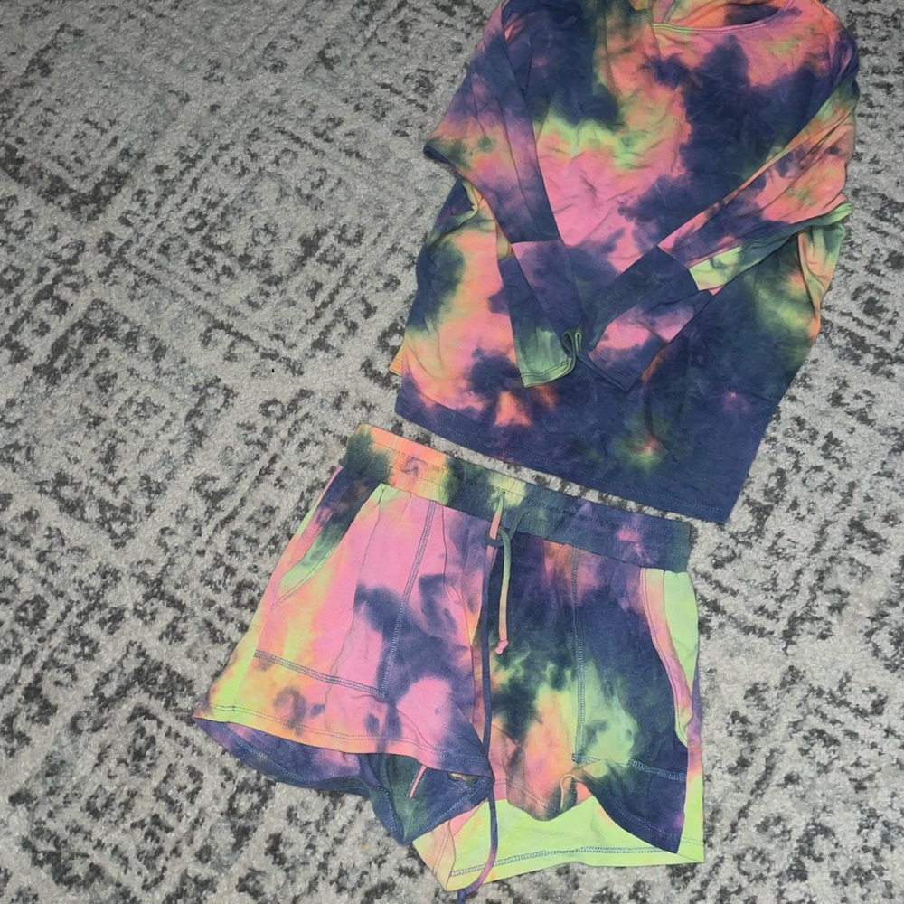 Vici Neon Tye Dye Lounge Outfit